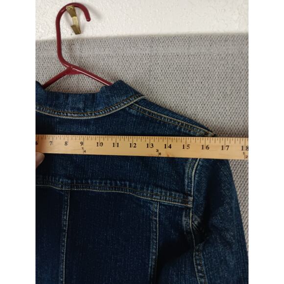 Jones New York Sport Vintage Jean Jacket Women Small Blue Button Denim Pockets - Picture 13 of 14